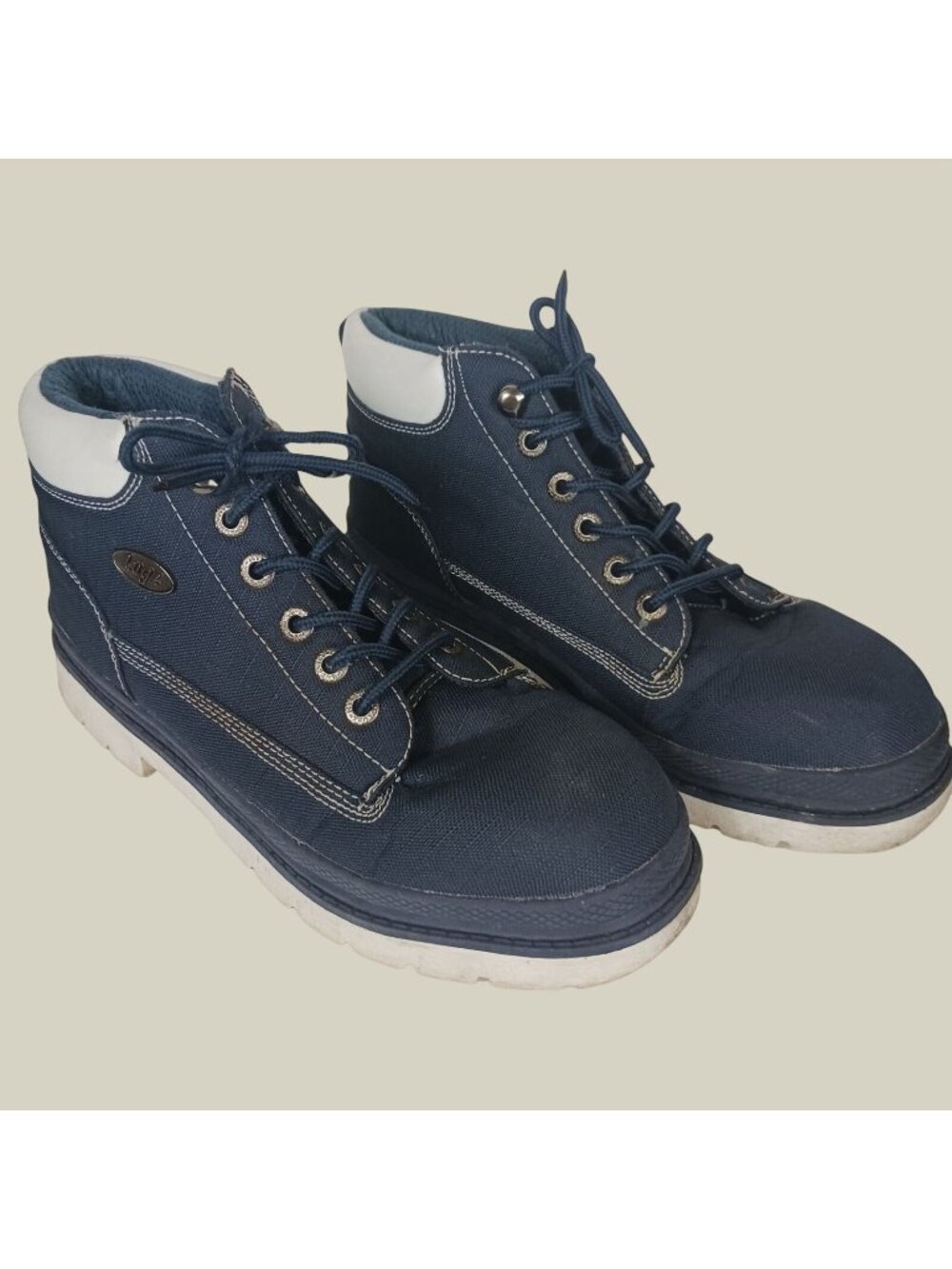 Lugz Drifter Ripstop Work Chukka Boots Mens 9 Blue Nylon Rugged Streetwear